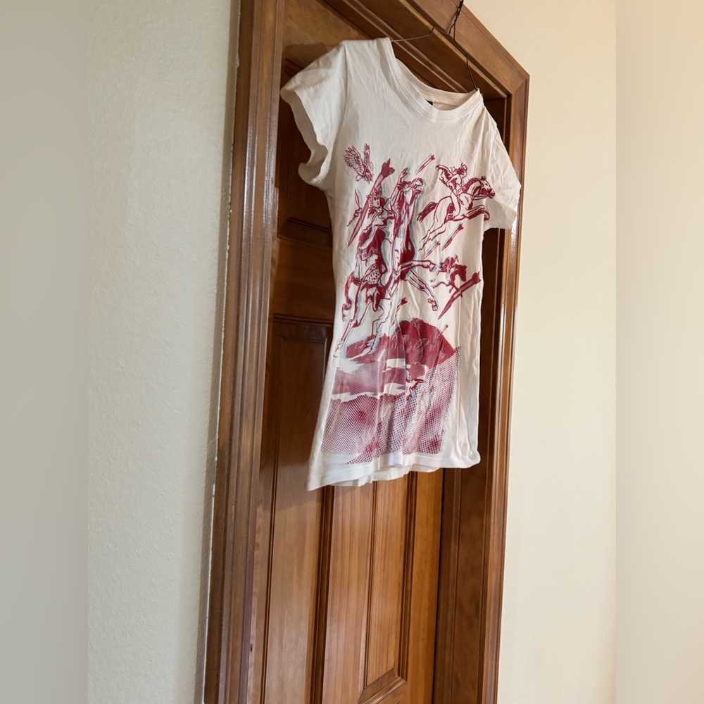 Graphic Red and White Women’s Shirt, Vintage Y2K - Picture 2 of 8